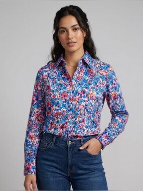 Patchington Multi-Colour Floral Button-Down Shirt